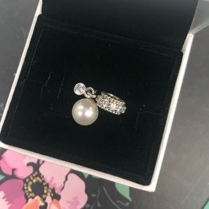 Pearl and rhinestone Pandora charm